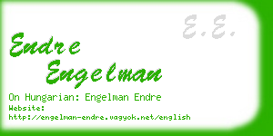 endre engelman business card